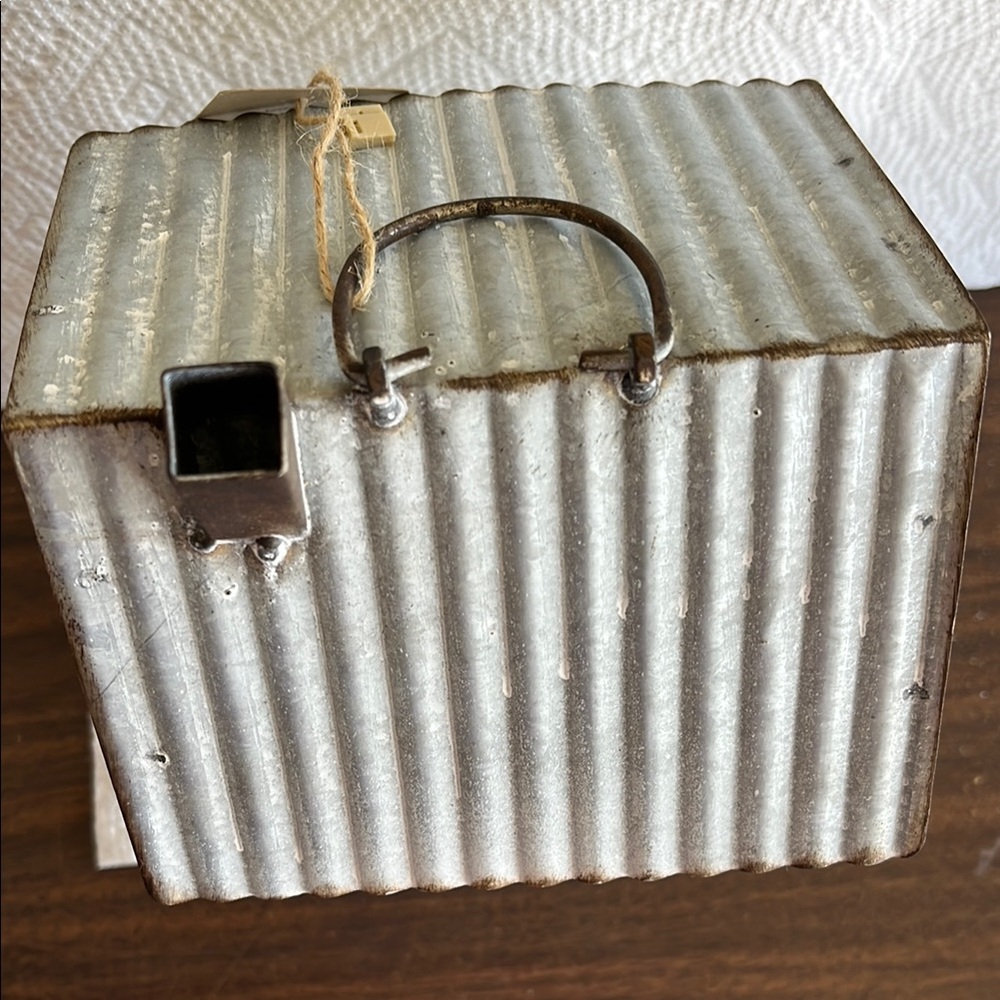 White Metal House Lantern - Picture 3 of 10